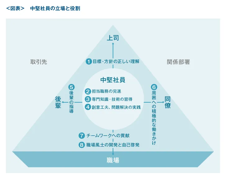 中堅社員の立場と役割