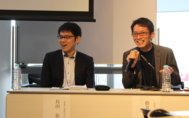 三菱重工業の島田さん(写真左)と藤井さん(右)