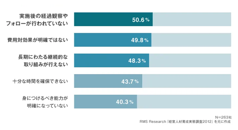 次世代リーダー育成における問題点