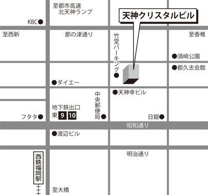 天神クリスタルビル 地図 アクセスマップ 人材育成 研修のリクルートマネジメントソリューションズ
