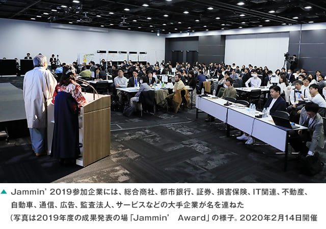 2019年度の成果発表の場「Jammin’ Award」の様子