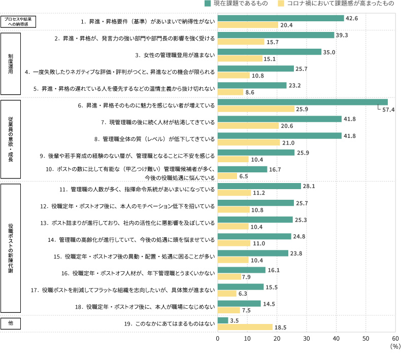 <図表6>昇進・昇格に関する課題